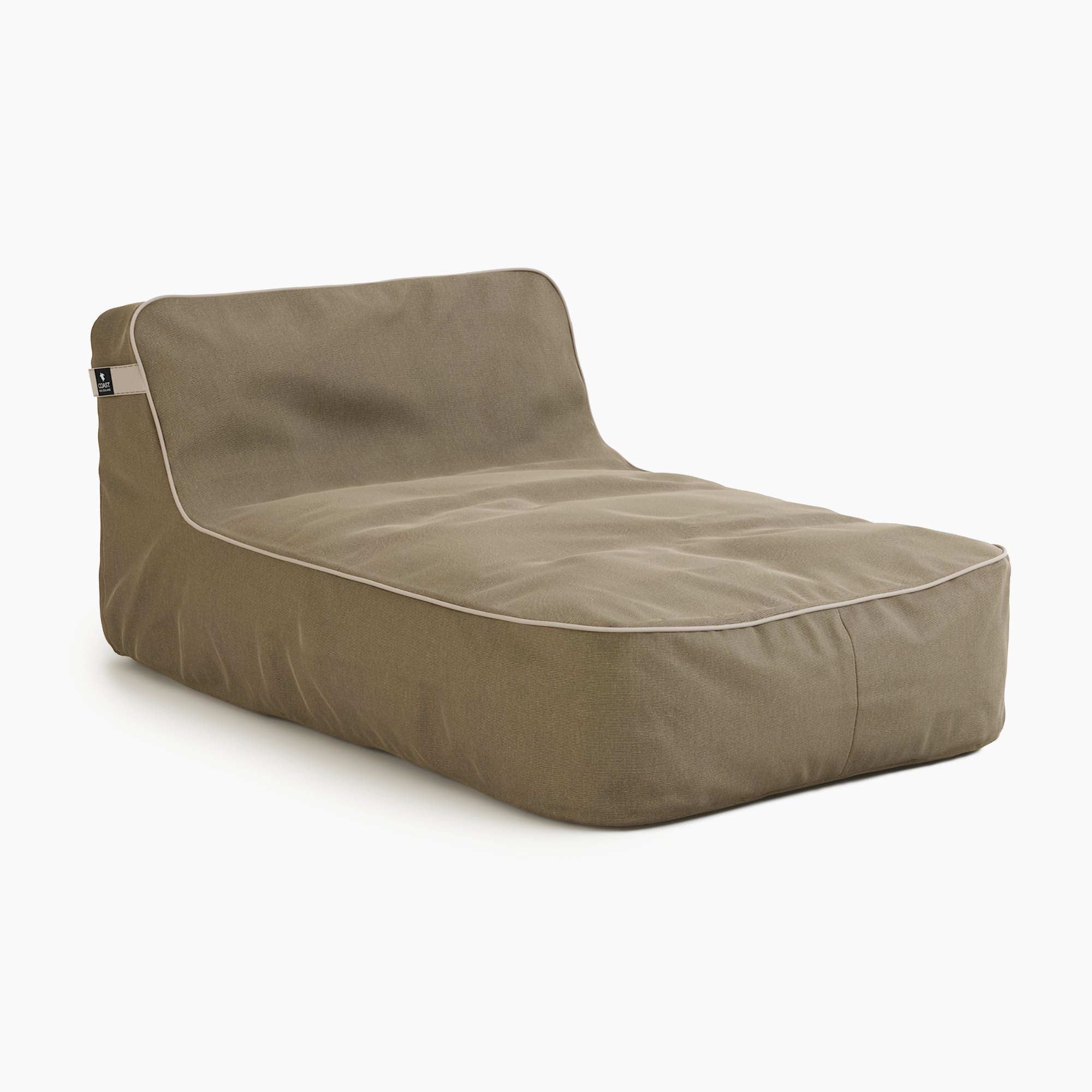 COAST Isla Lounger beanbag in Taupe with Contrast Piping