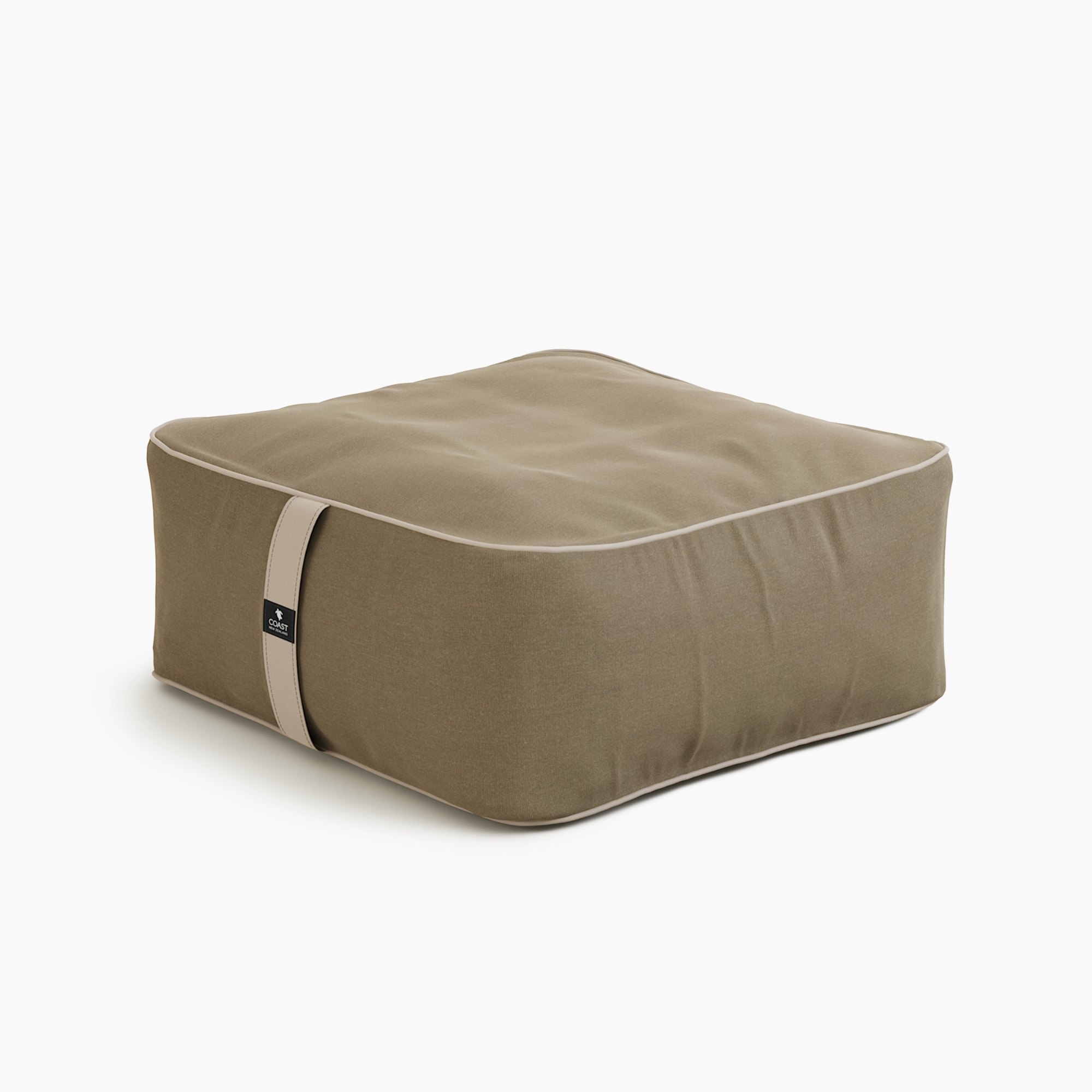 COAST Isla Ottoman beanbag in Taupe with Contrast Piping