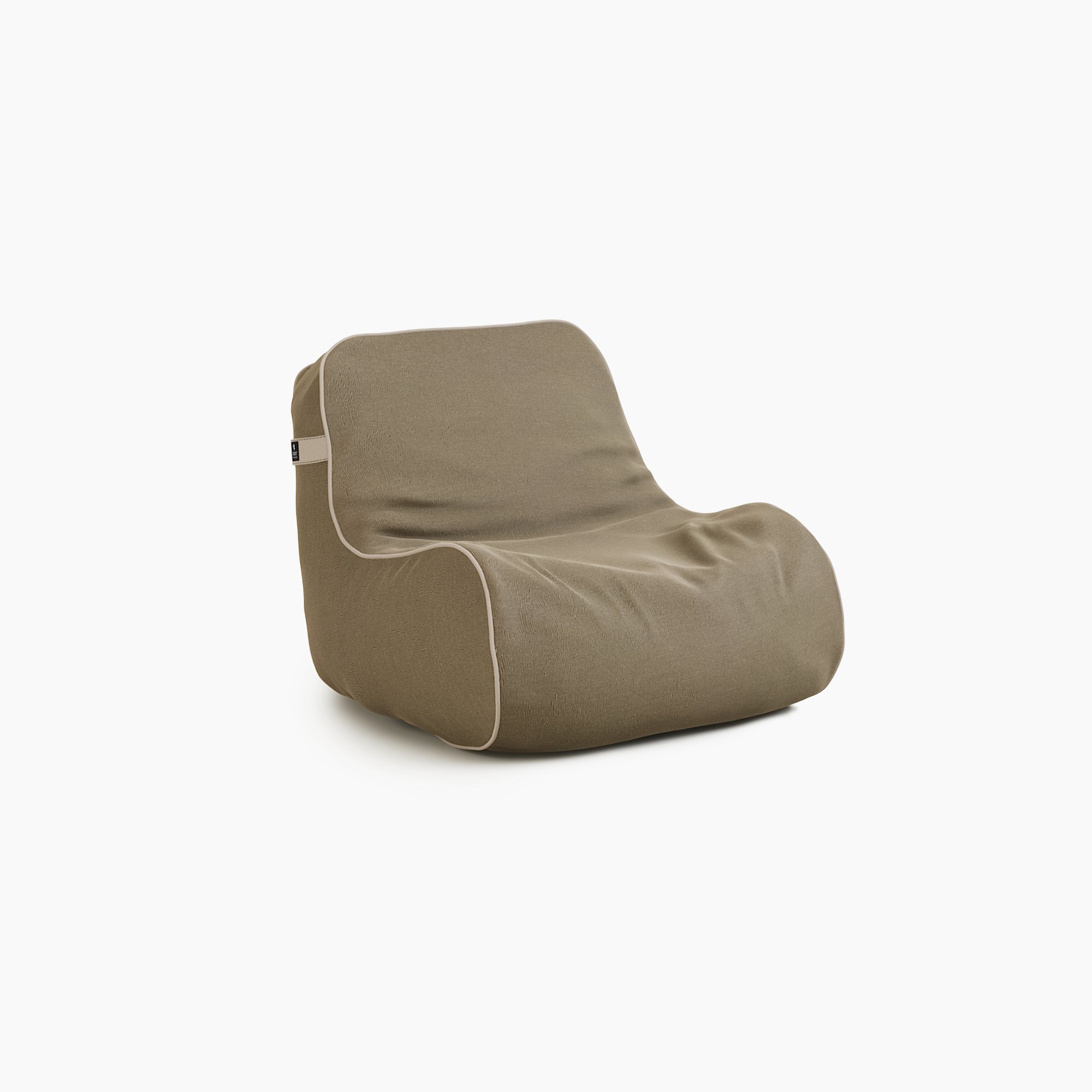 COAST Marine Bean Chair beanbag in Taupe with Contrast Piping