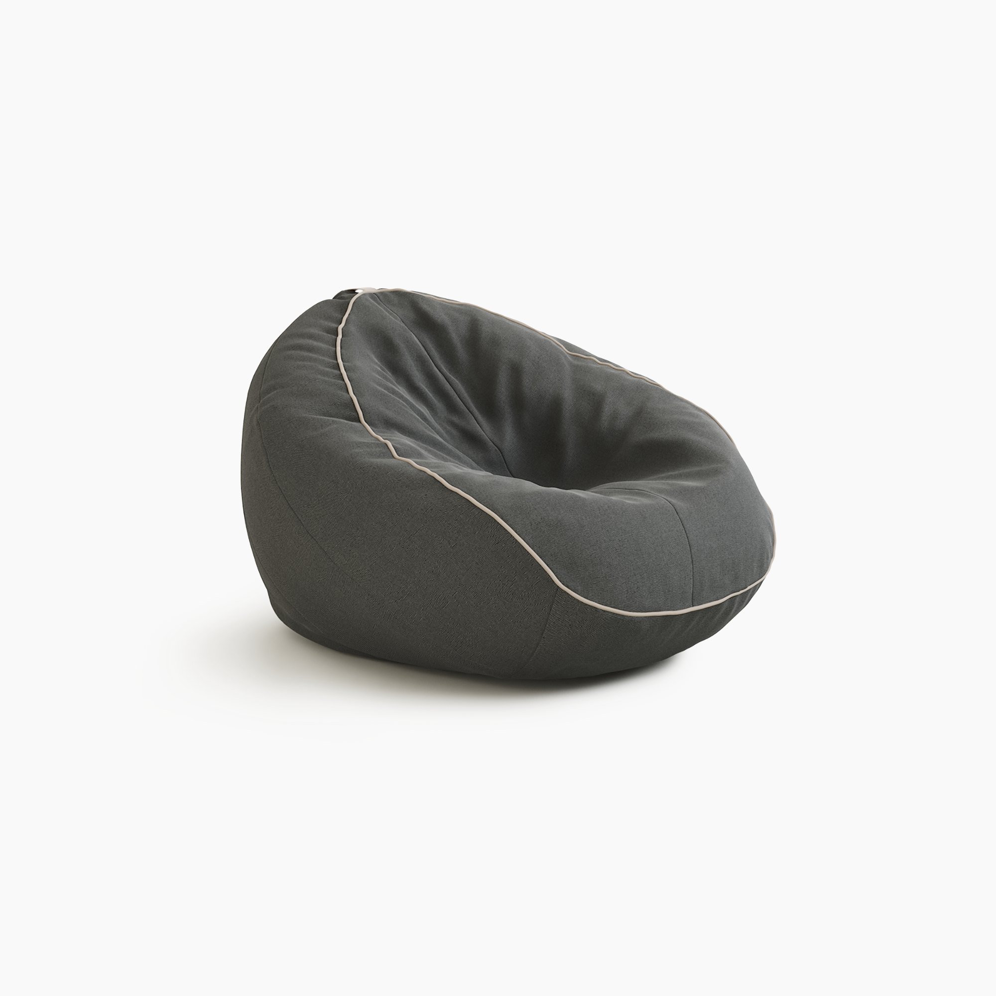 COAST Marine Bean XL beanbag in Charcoal Tweed with Contrast Piping