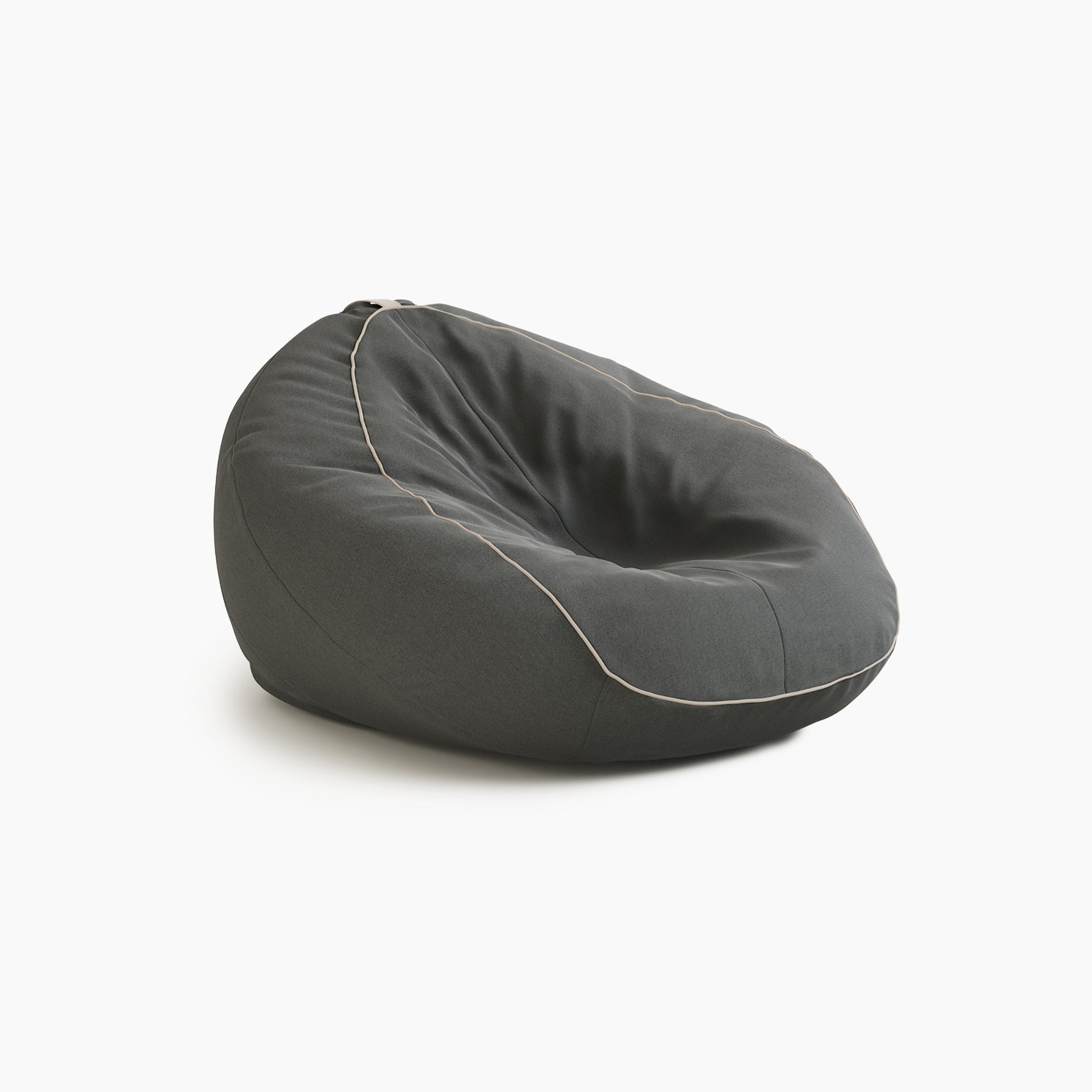 COAST Marine Bean XXL beanbag in Charcoal Tweed with Contrast Piping